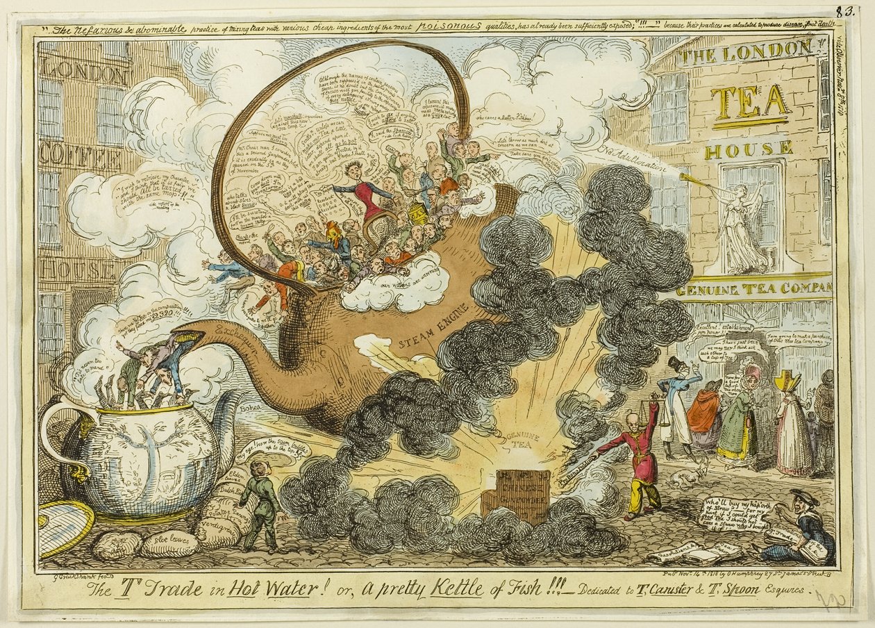 T-handeln i hetluften av George Cruikshank