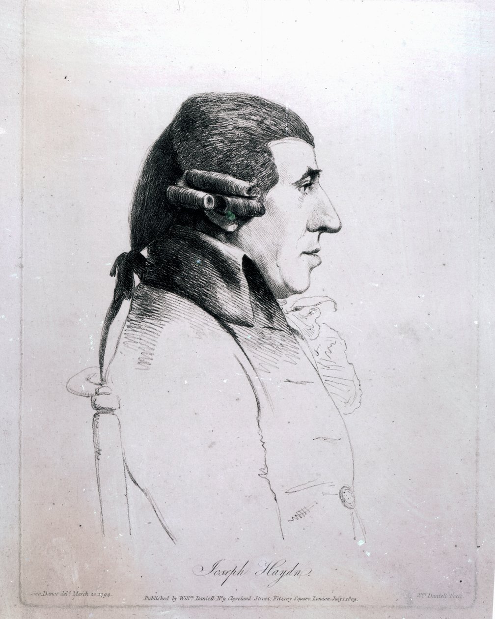 Franz Joseph Haydn, 1809 swed av George Dance