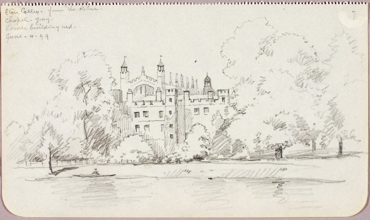Eton College från floden av George Elbert Burr