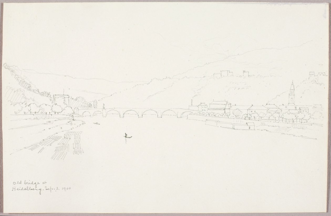Gamla bron vid Heidelberg av George Elbert Burr