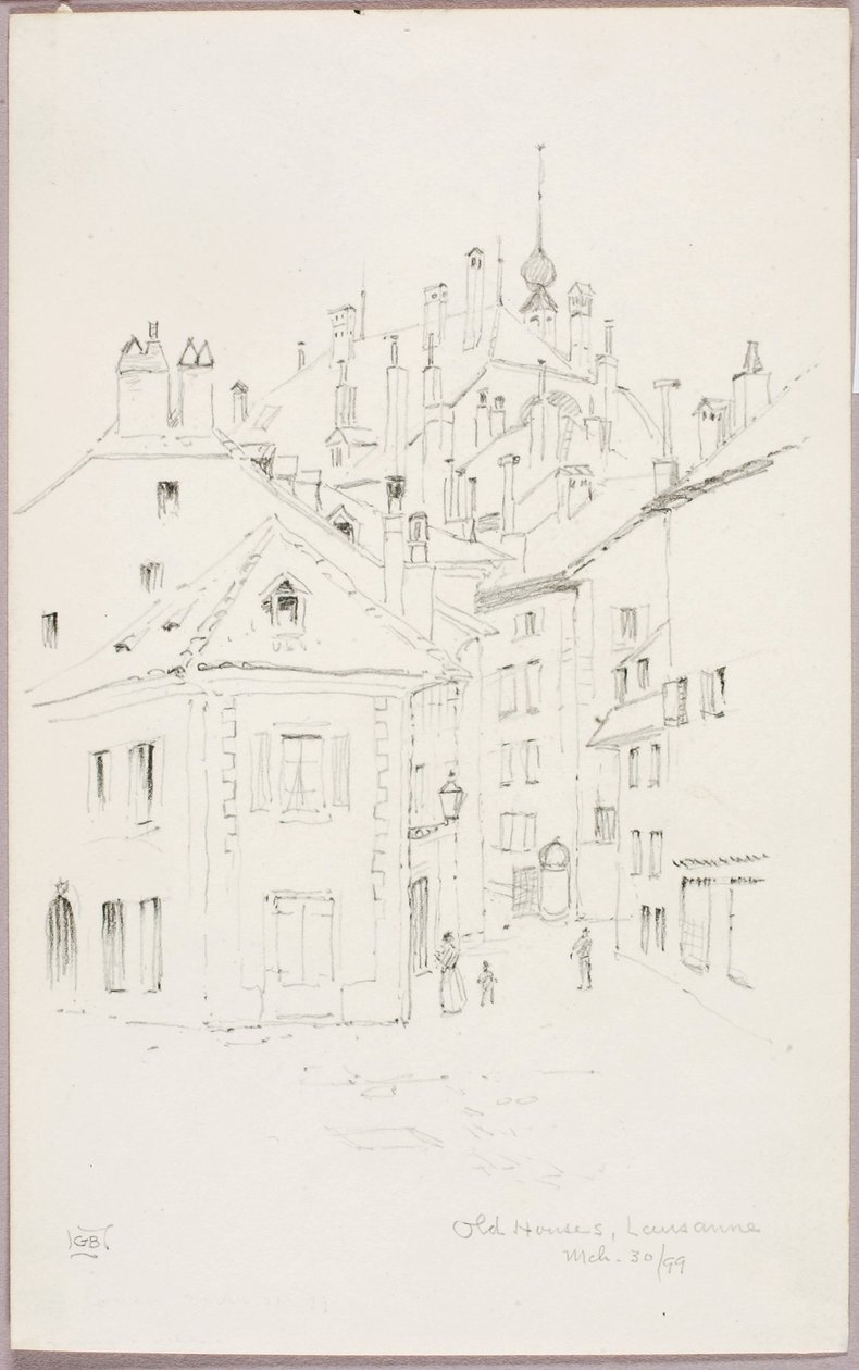 Gamla hus, Lausanne av George Elbert Burr