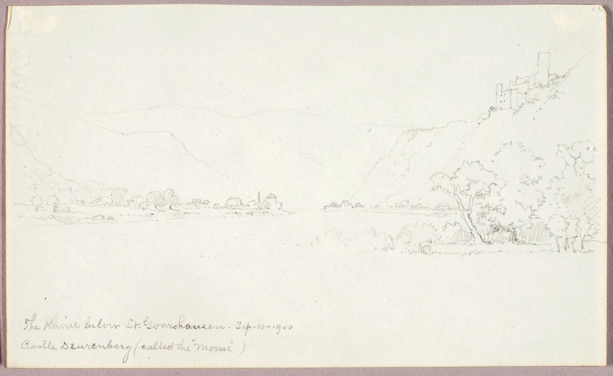Rhen nedanför St. Goarshausen av George Elbert Burr