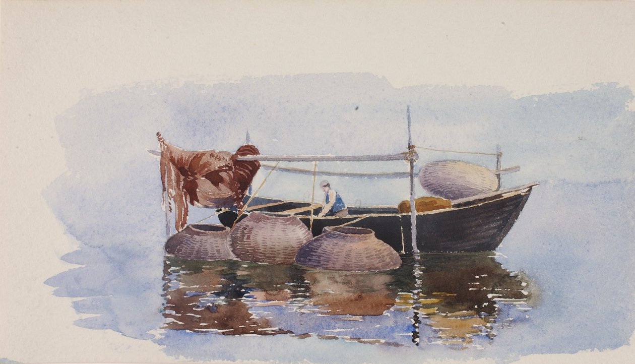Utan titel--Fiskebåt av George Elbert Burr