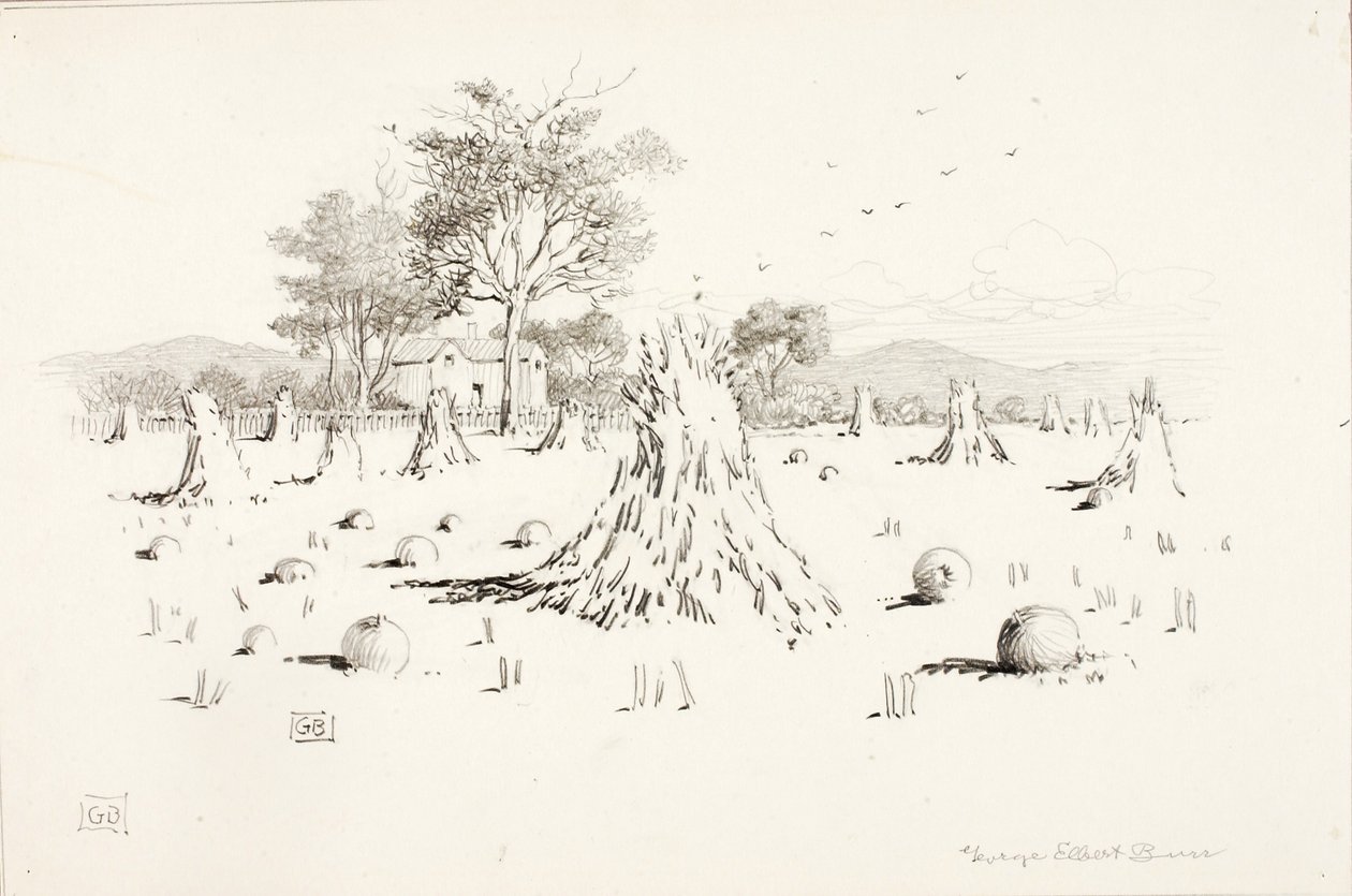 Utan titel (skördescen) av George Elbert Burr