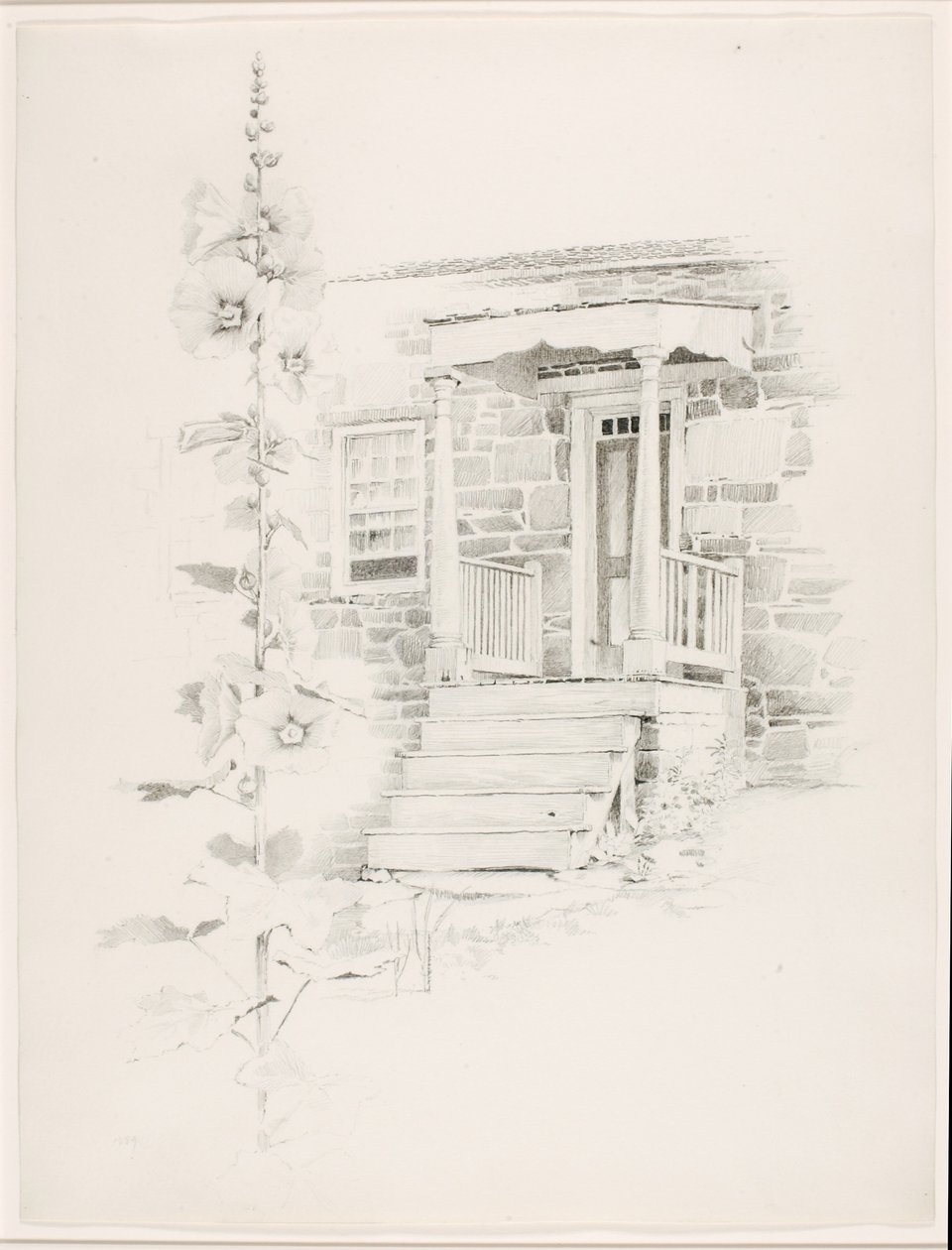 Utan titel (Hollyhock) av George Elbert Burr