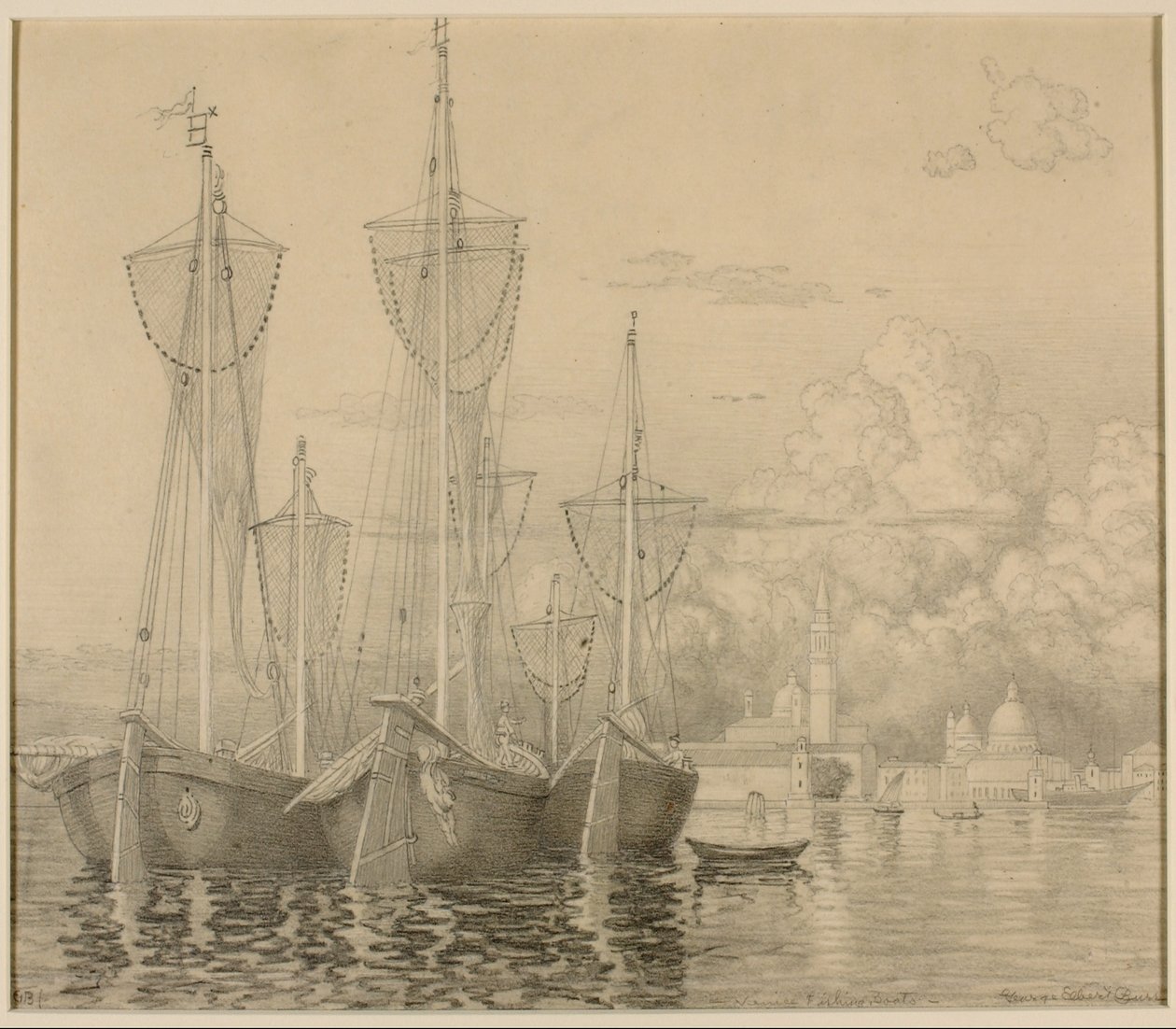 Venice Fiskebåtar av George Elbert Burr