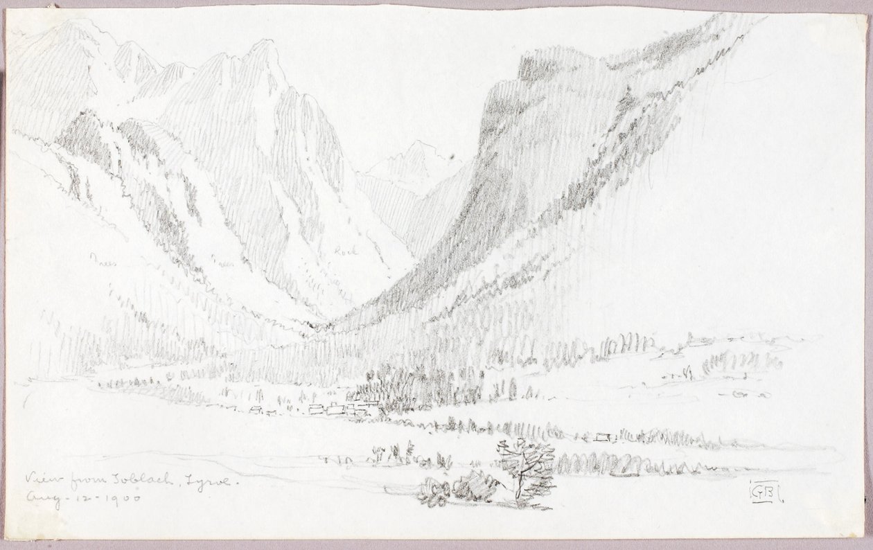 Utsikt från Toblach, Tyrolen av George Elbert Burr