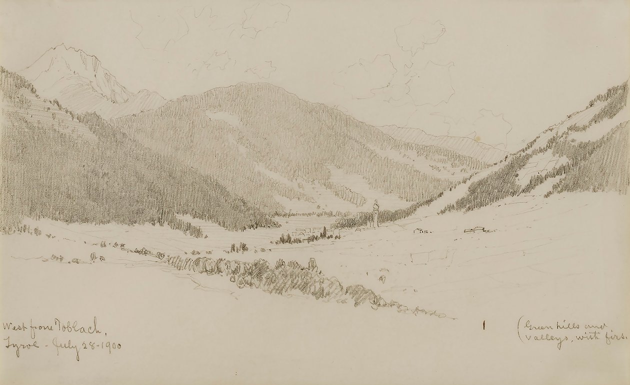 Väster om Toblach, Tyrolen av George Elbert Burr