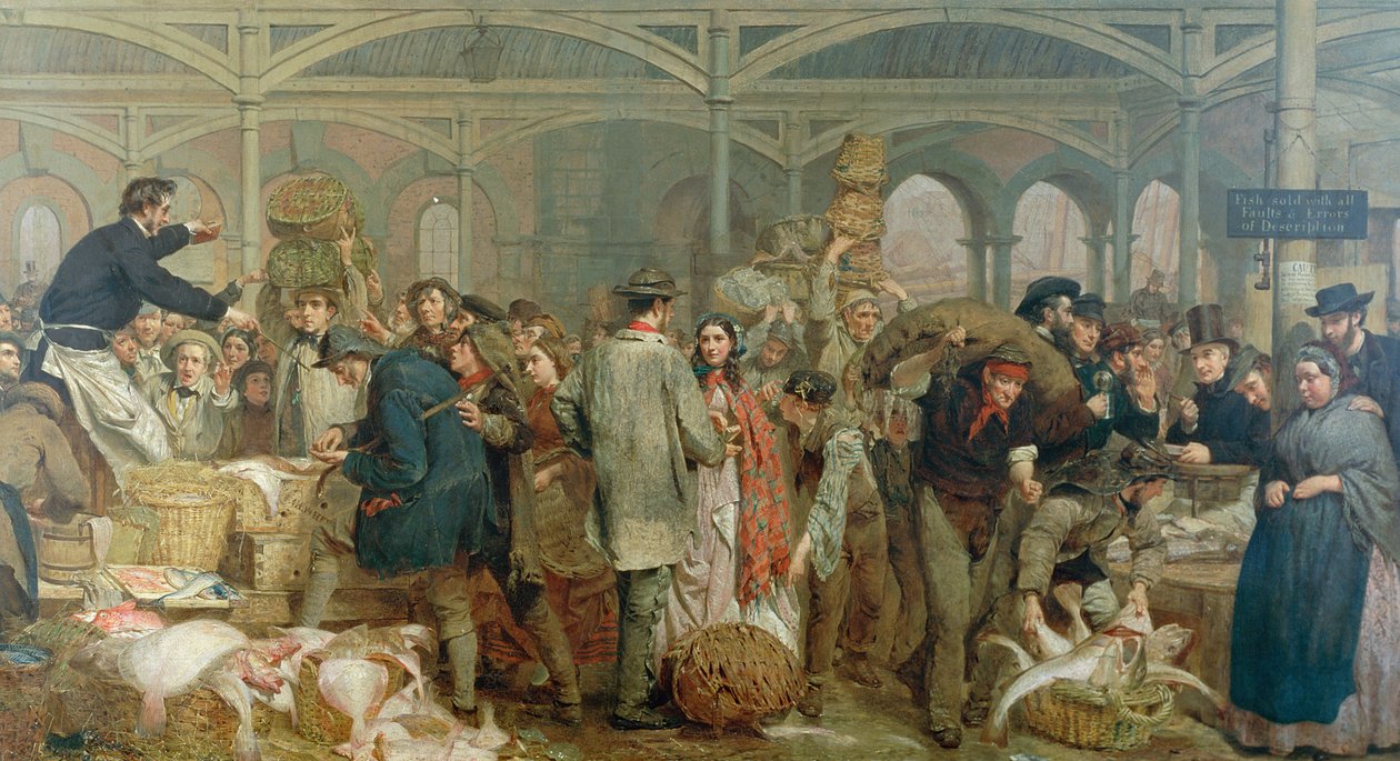 Billingsgate Fish Marketswed av George Elgar Hicks