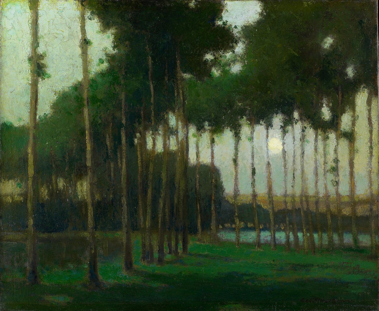 Moonlight Landscape (olja på duk) av George Elmer Browne