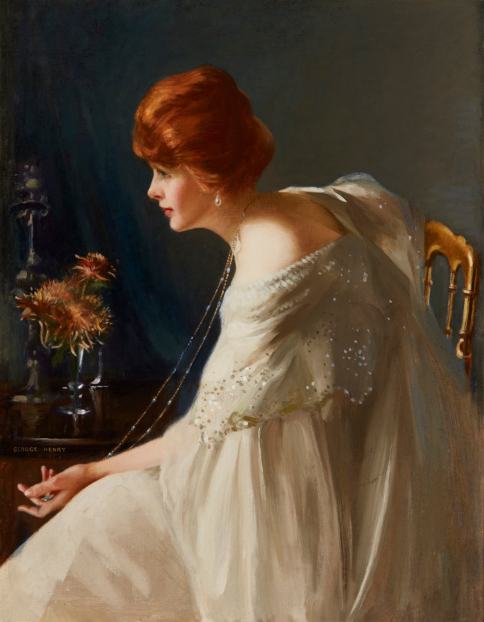 The Locket (olja på duk) av George F. Henry