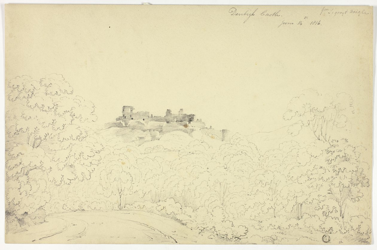 Denbigh Castle från Segroyt Dingle av George Fennel Robson