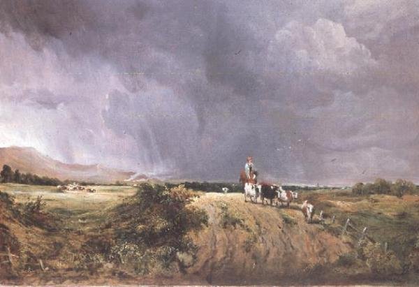 Landskap med kor av George Frederic Watts
