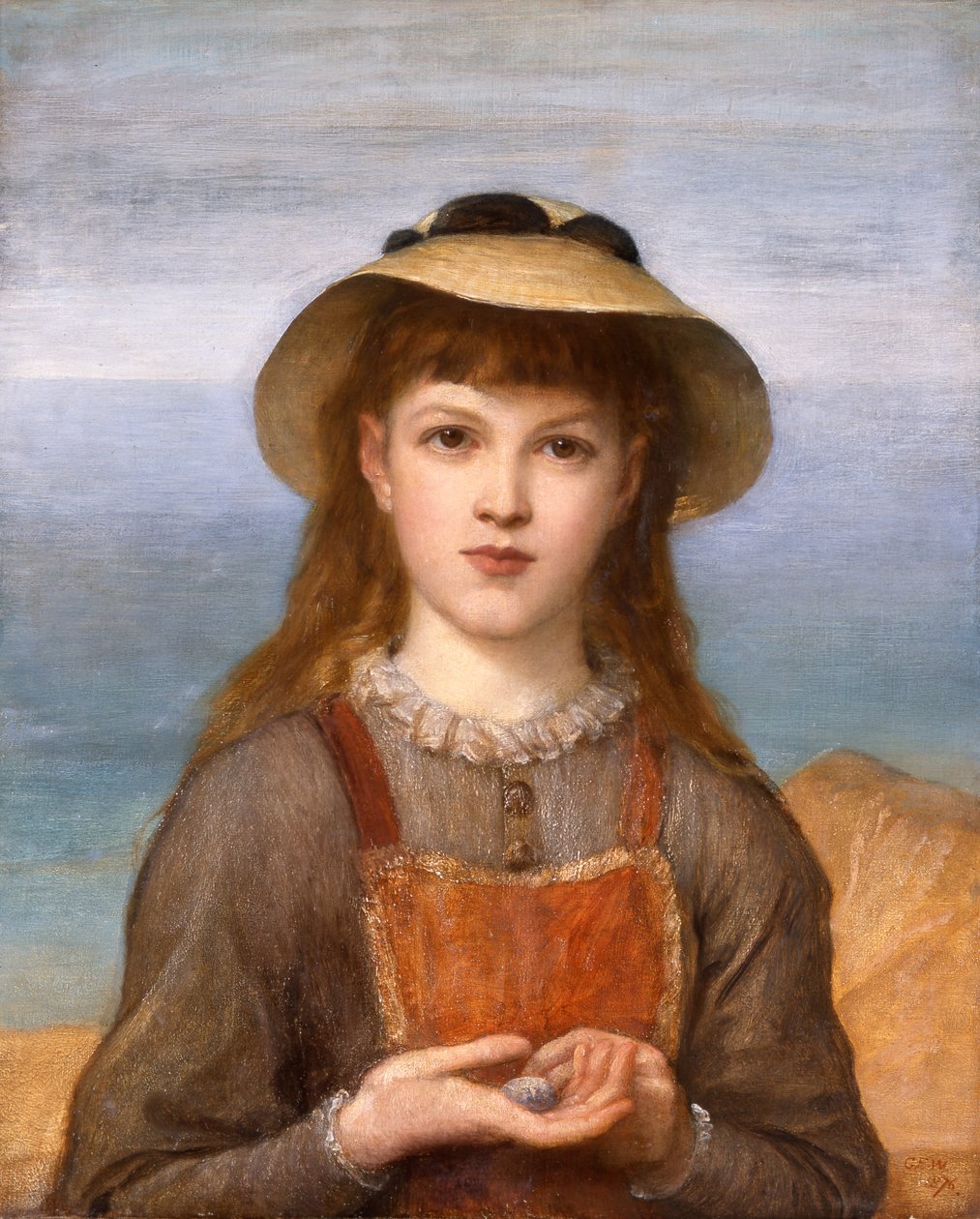 Studie: Head of a Girl av George Frederic Watts