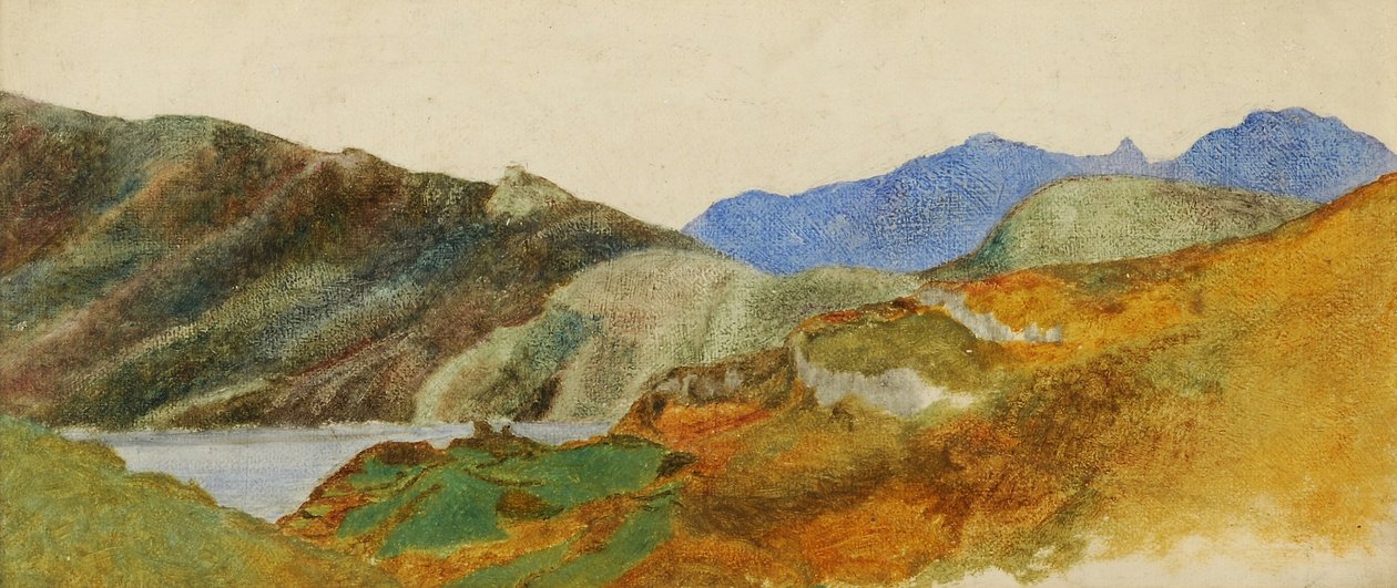 Bergslandskap, 1843-47 av George Frederick Watts