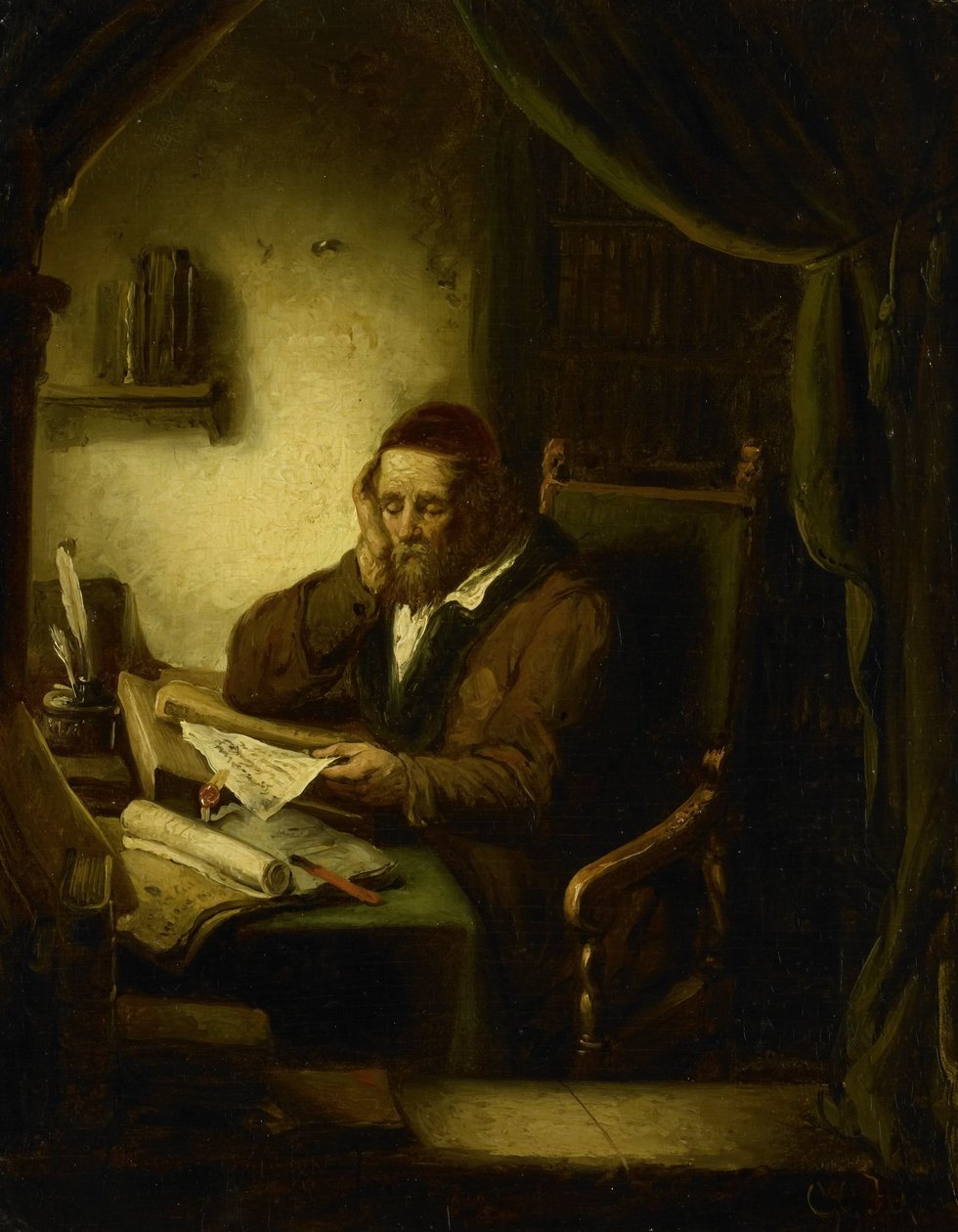 Gubben i sin studie av George Gillis Haanen