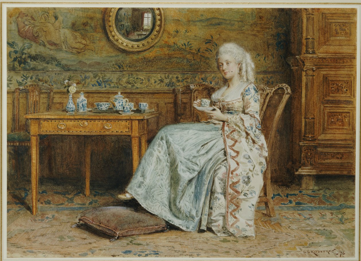 Afternoon Tea, 1876 av George Goodwin Kilburne