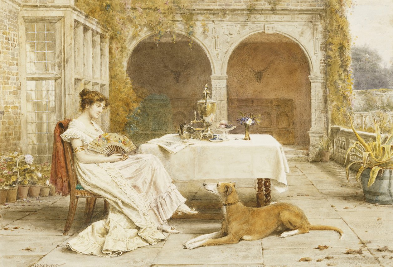 Trogen vän vid Tea Time, av George Goodwin Kilburne
