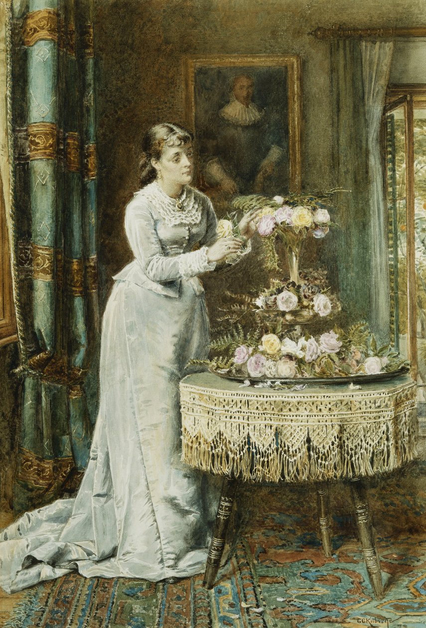 Blomsterarrangemang, 1878 av George Goodwin Kilburne