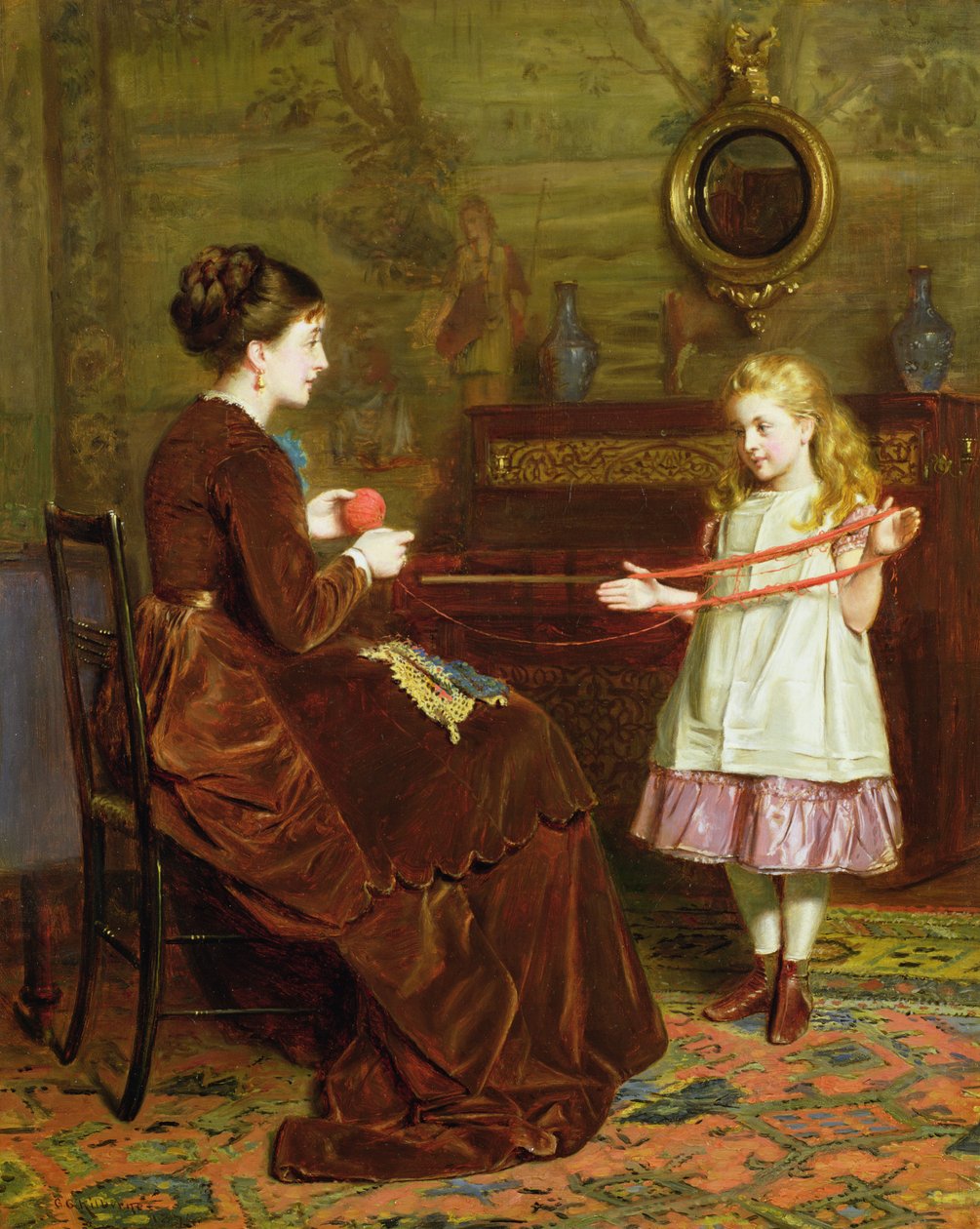 Mammas lilla hjälpare av George Goodwin Kilburne