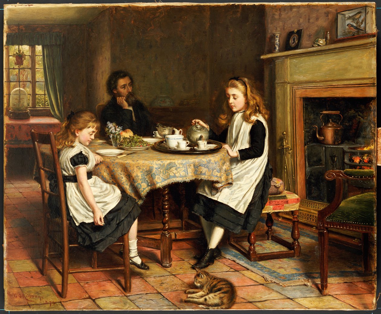There is no Fireside..., 1874 av George Goodwin Kilburne