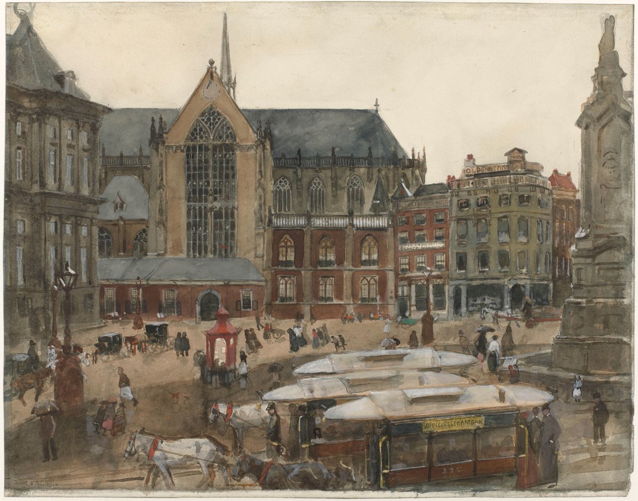 Damtorget i Amsterdam av George Hendrik Breitner