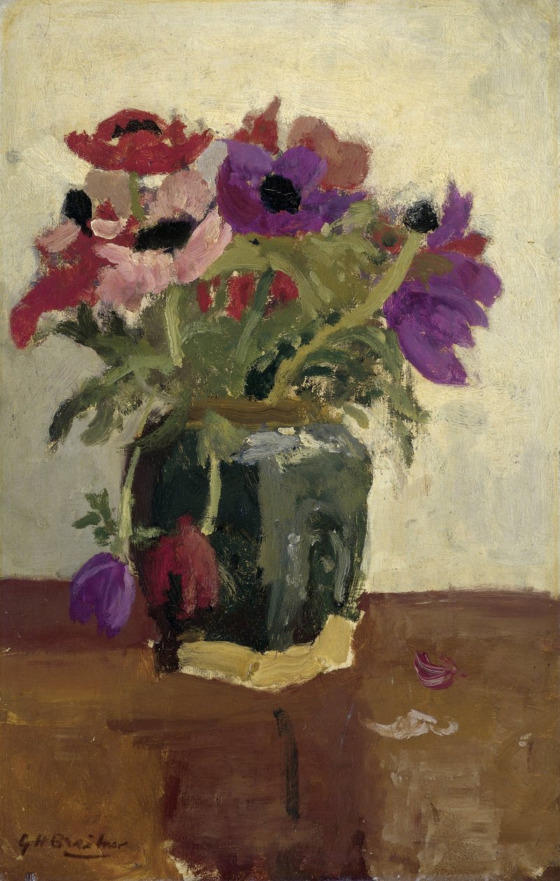Ginger Pot med anemoner av George Hendrik Breitner