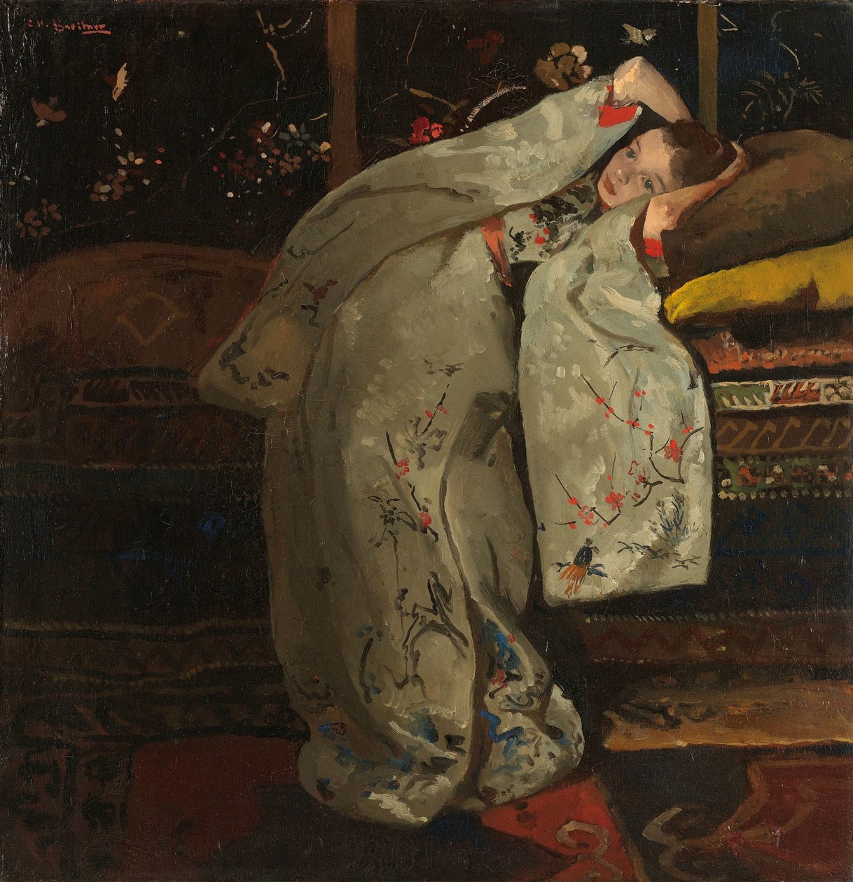 Flicka i en vit kimono av George Hendrik Breitner