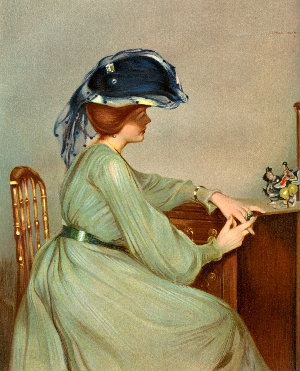 Den blå slöjan, 1904. av George Henry