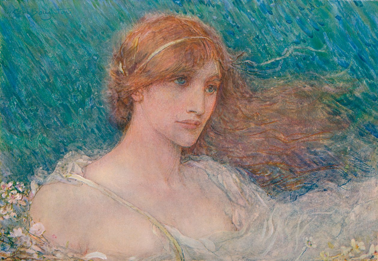 April, c1850-1905, 1906. av George Henry Boughton