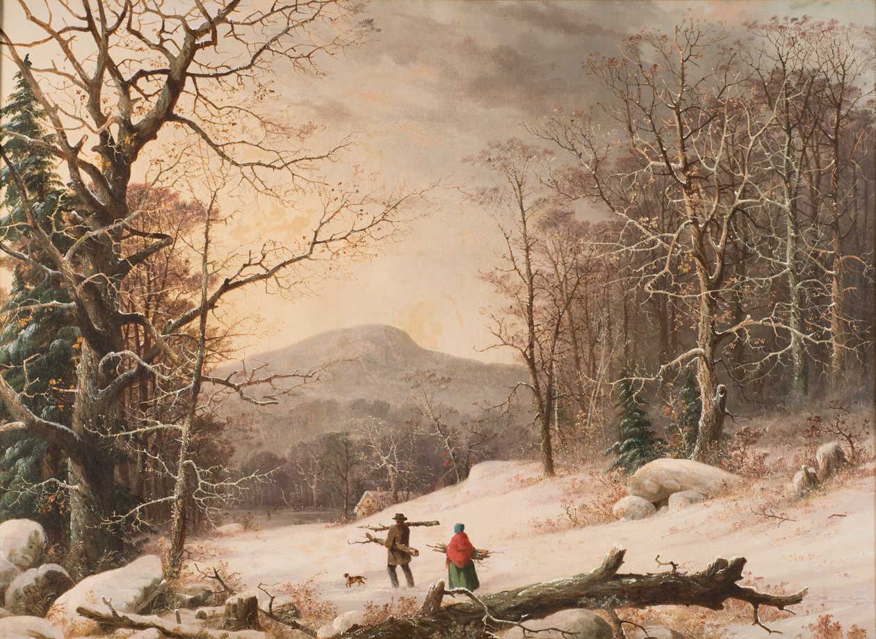 Gathering Wood, 1859 av George Henry Durrie