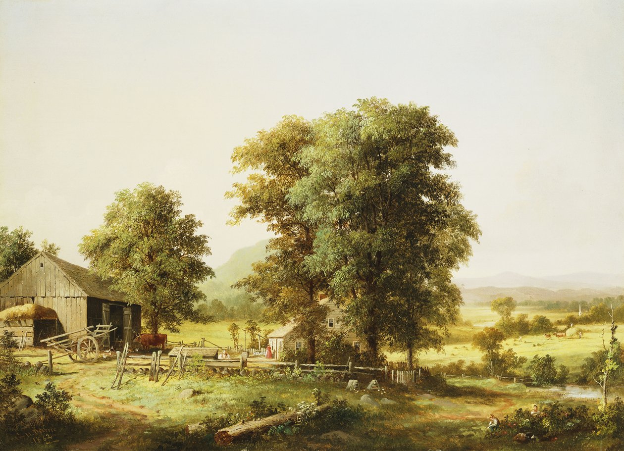 Sommargårdsscen, 1862 av George Henry Durrie