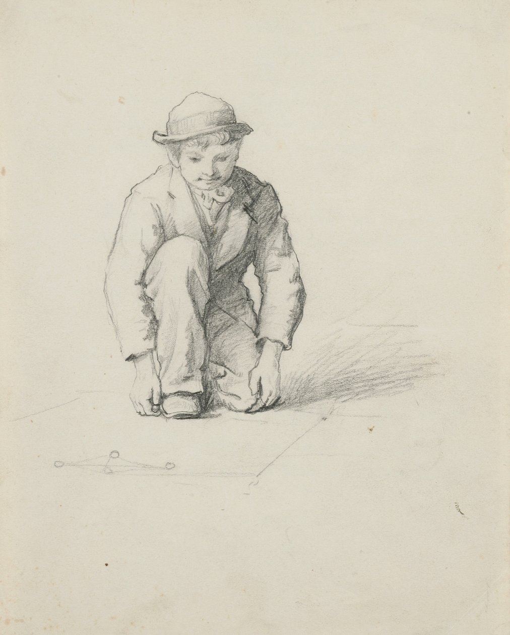 Untitled - Pojke som spelar kulor av George Henry Hall