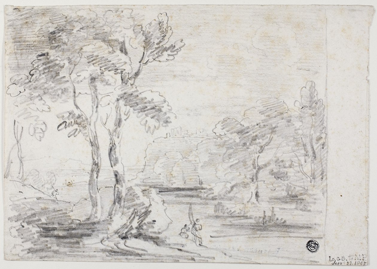 Arkadiskt landskap, 1805 av George Howland Beaumont
