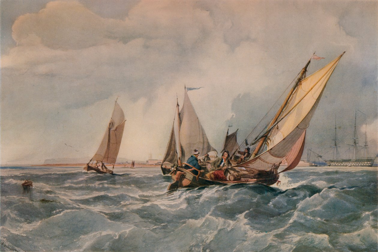 Fishing Smack, 1835 av George Hyde Chambers