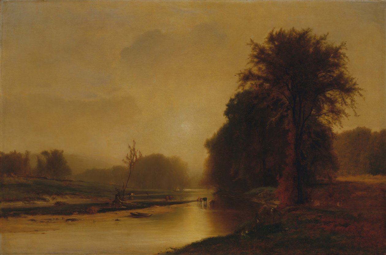 Höstängar, 1869. av George Inness