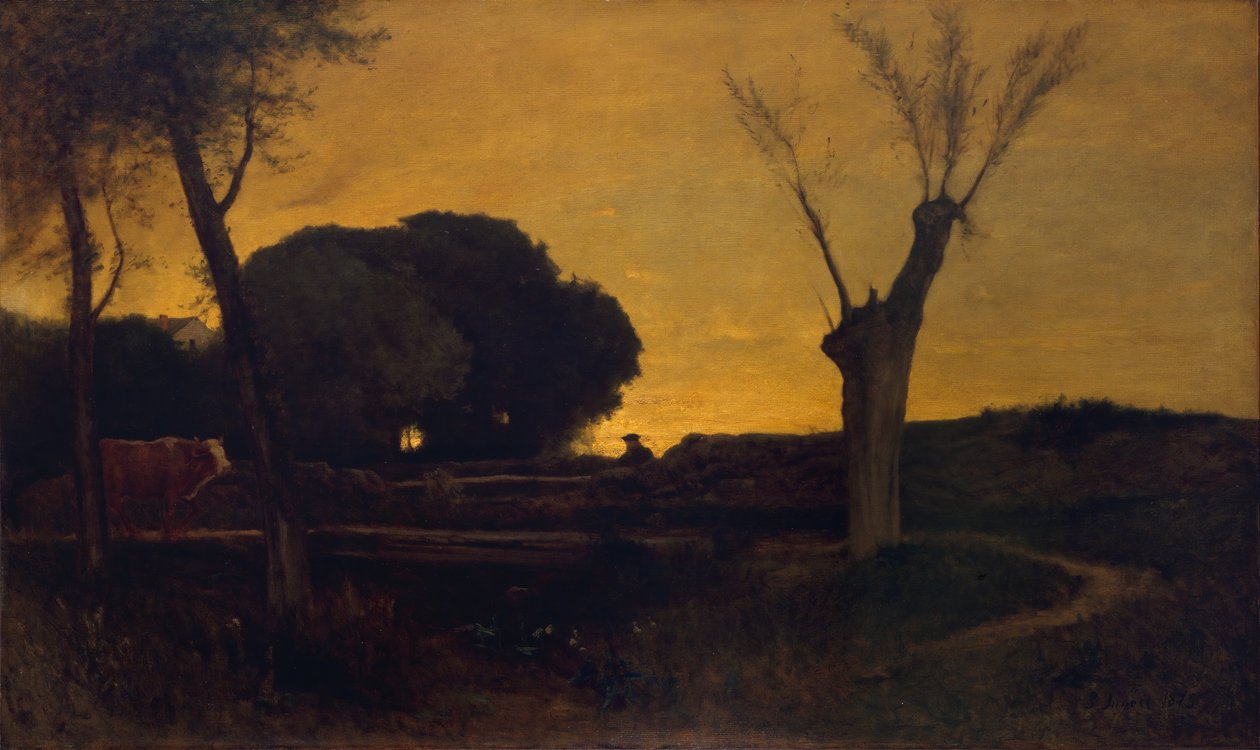 Kväll i Medfield, Massachusetts, 1875. av George Inness