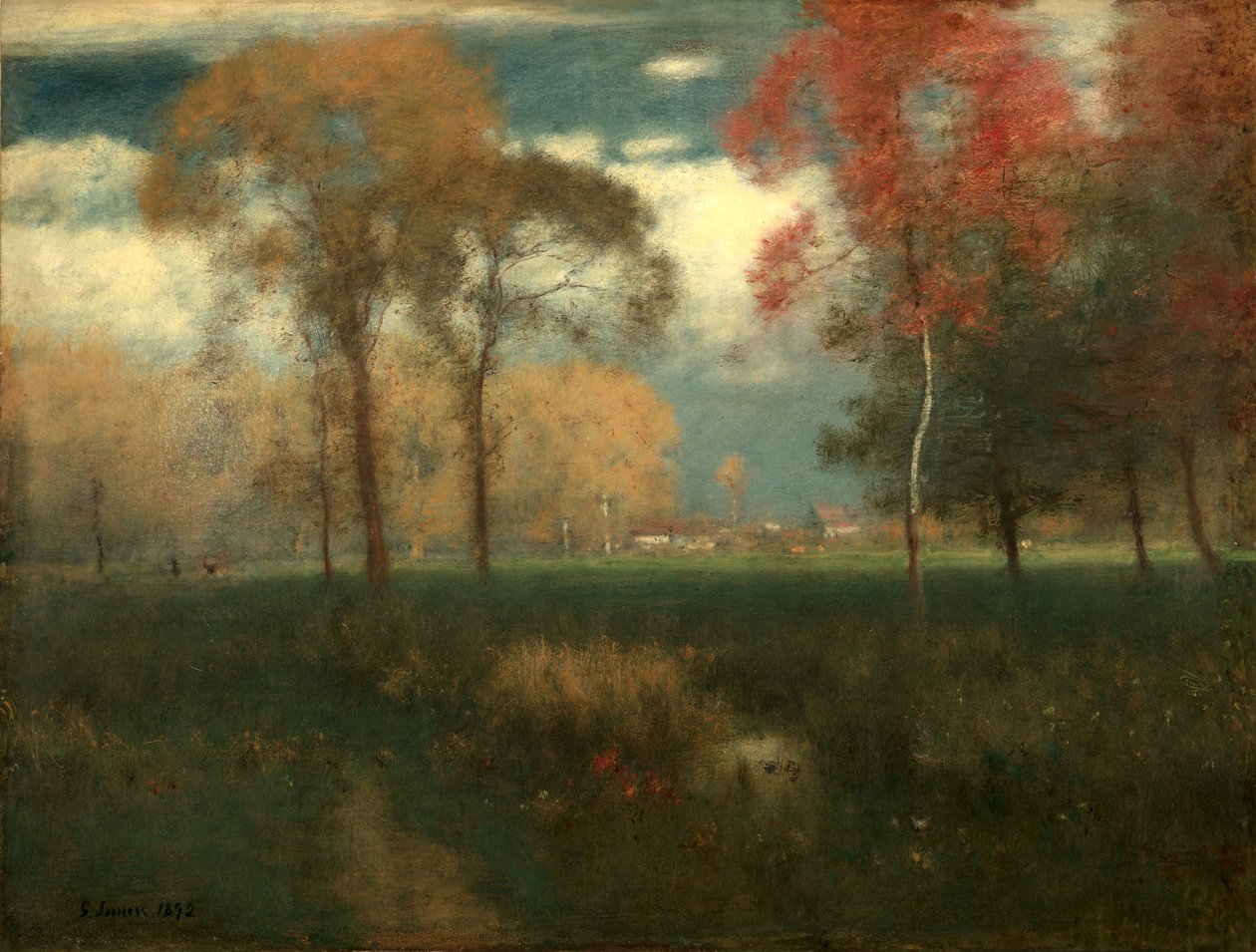 Solig höstdag, 1892. av George Inness
