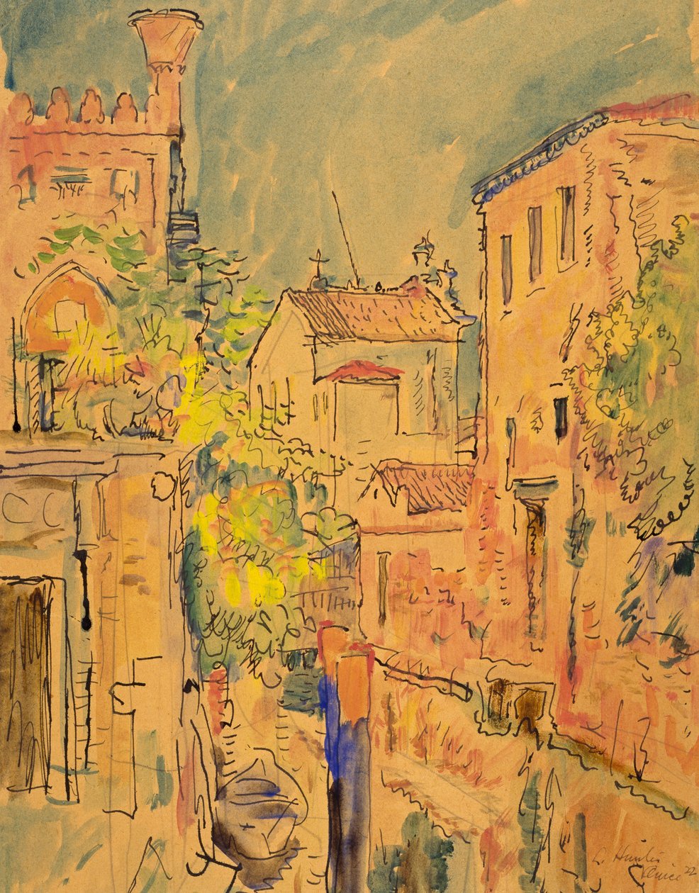En kanal i Venedig av George Leslie Hunter
