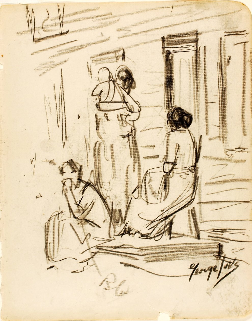 Utan titel (grupp av figurer) av George Luks