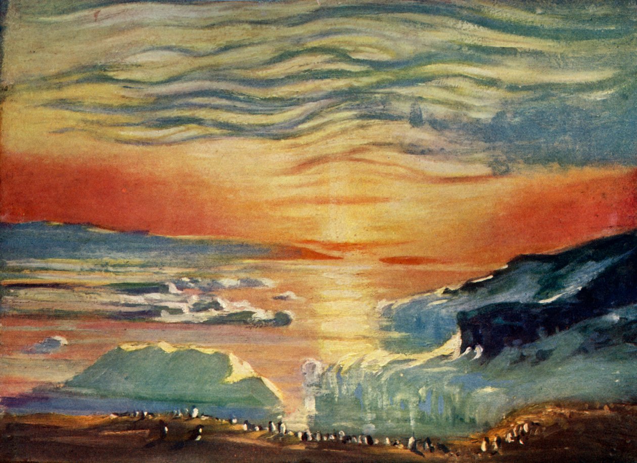 Höstens solnedgång, c1908, 1909 av George Marston
