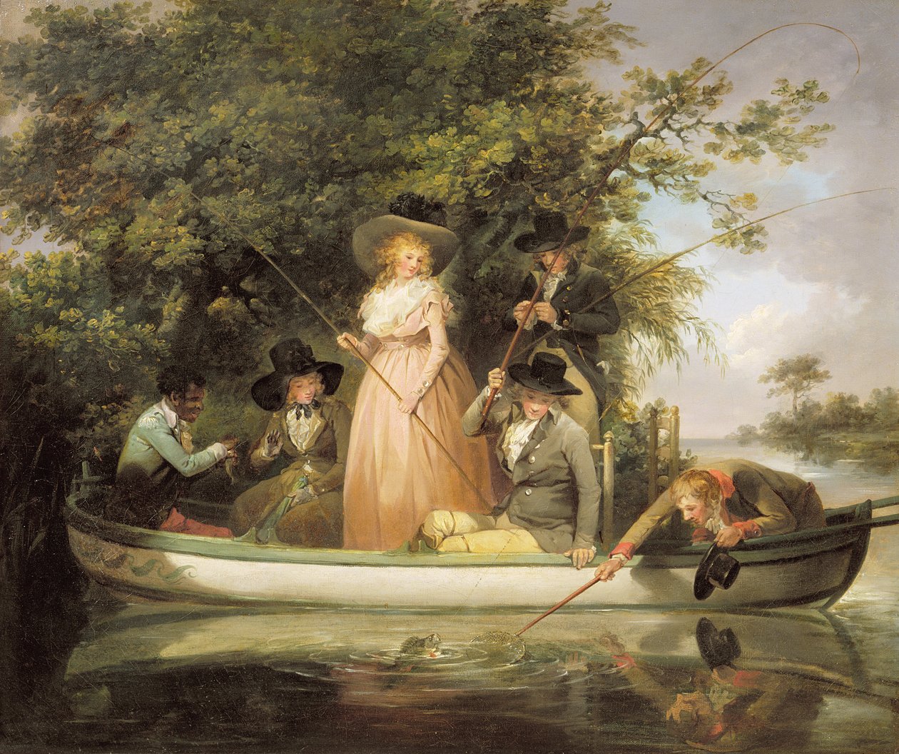 Ett festfiske av George Morland