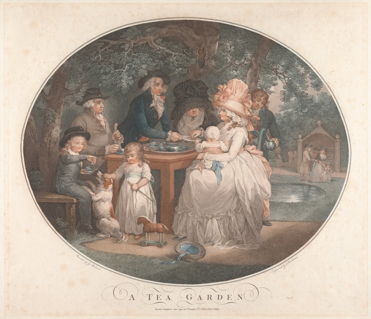 En teträdgård av George Morland