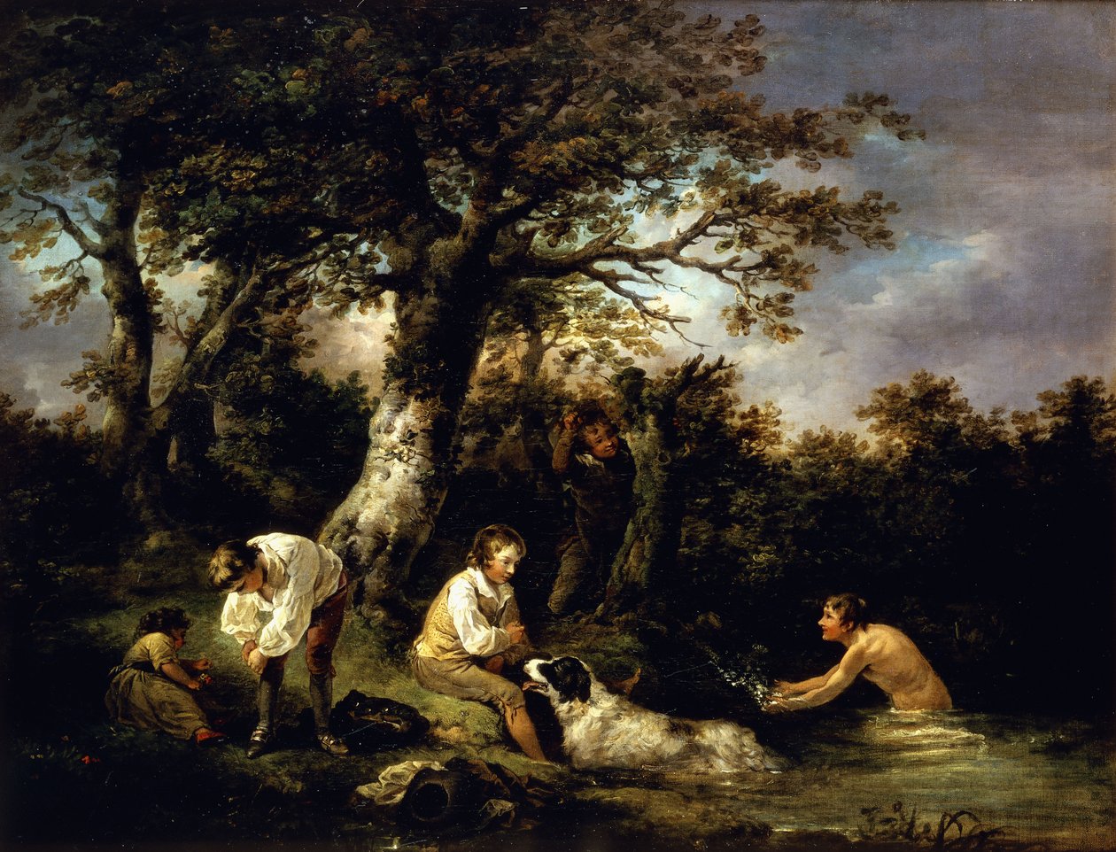 Pojkar badar, av George Morland