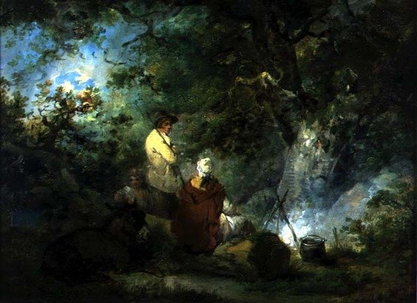 Zigenare vid en lägereld av George Morland