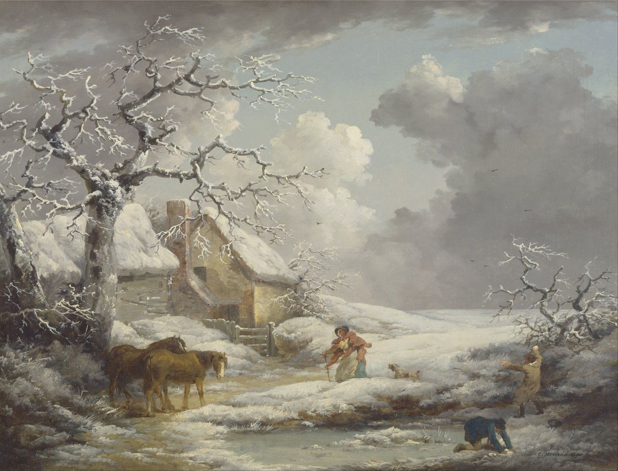 Vinterlandskap av George Morland