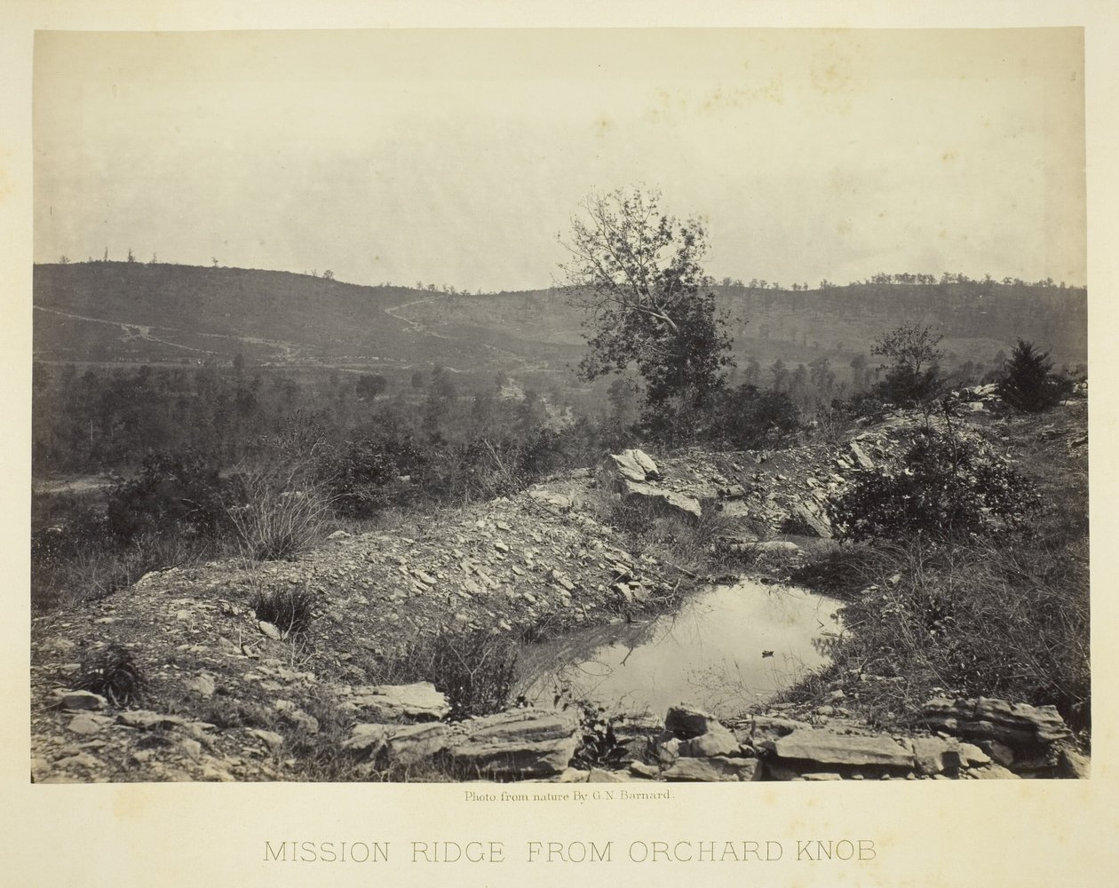 Mission Ridge från Orchard Knob av George N. Barnard