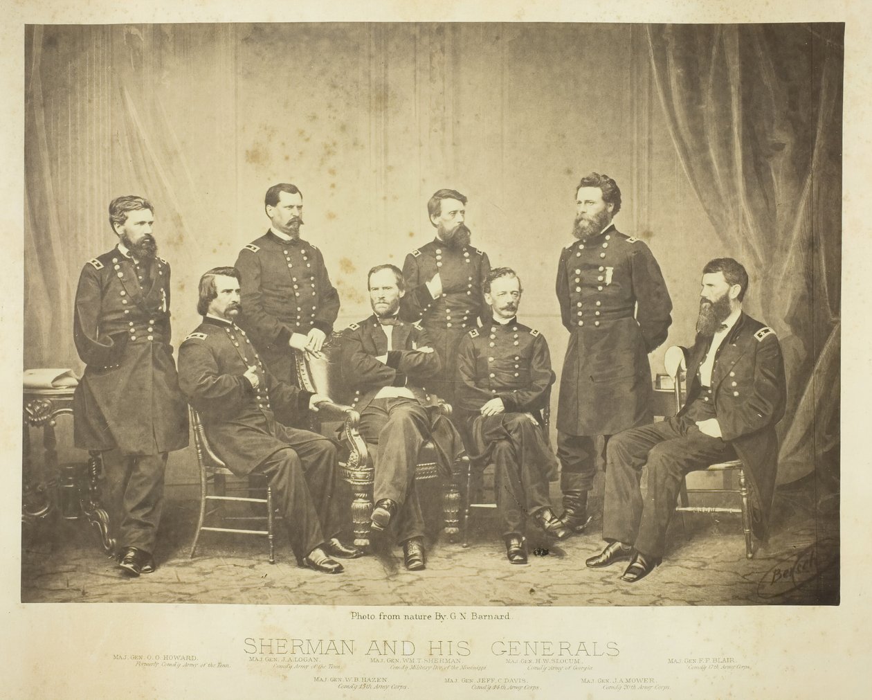 Sherman och hans generaler, 1865. av George N. Barnard