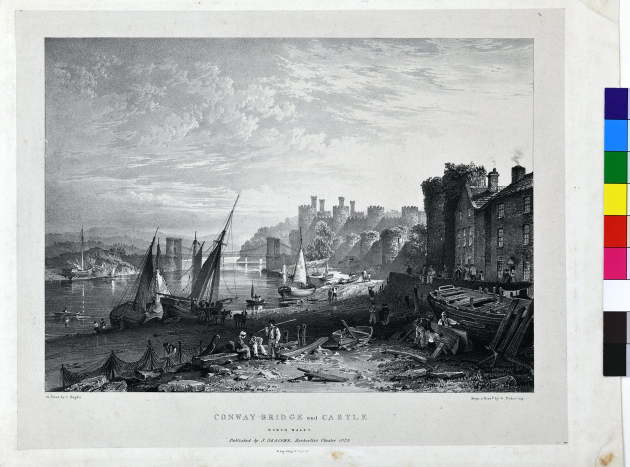 Conway Bridge och slott av George Pickering