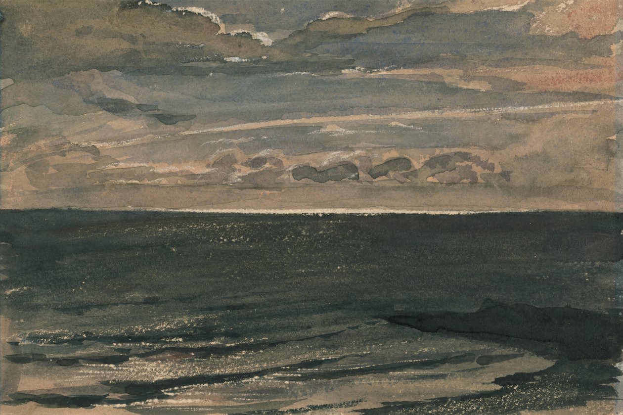 Moonlight over the Sea、Broadstairs Swedish av George Richmond